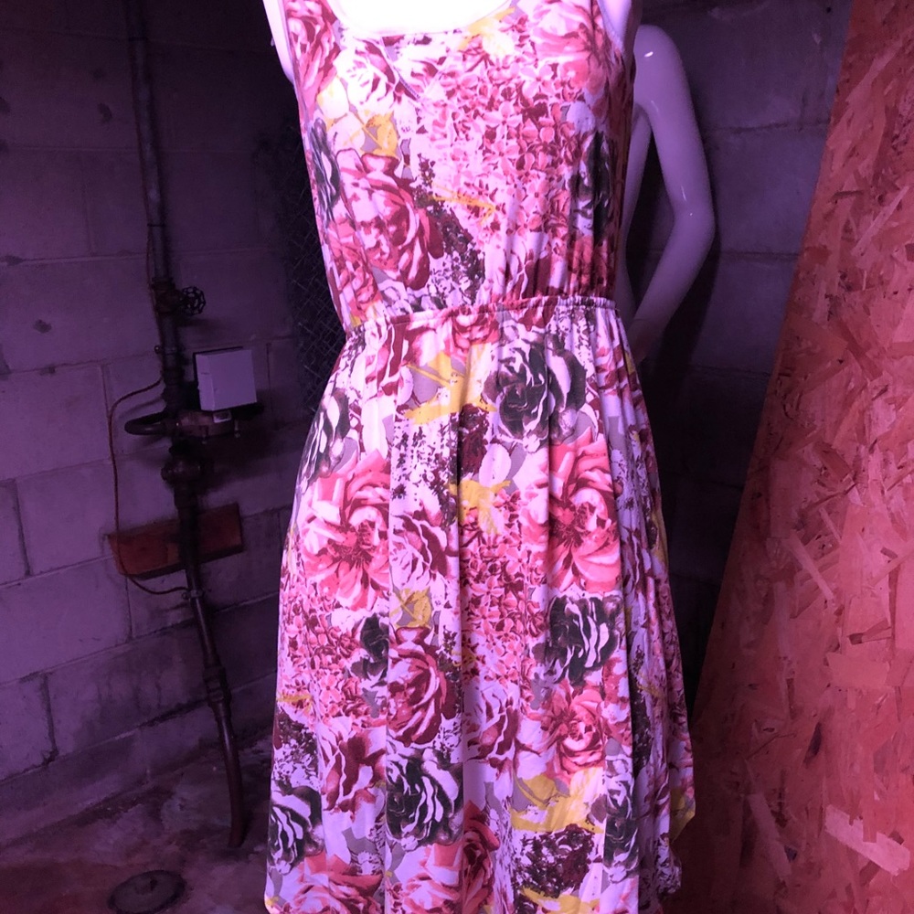 Floral Printed High-Low Dress